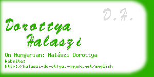 dorottya halaszi business card